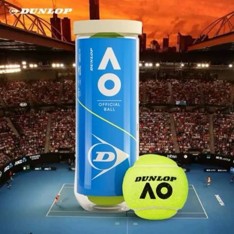 Dunlop Australian Open Tennis Ball / New Packaging / 3 Balls In 1 Tube / 1 Tube 2 Tubes 3 Tubes 6 Tubes 8 Tubes