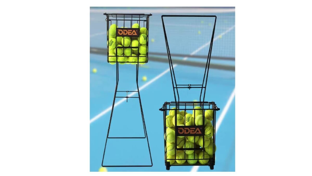 Odea wheeled tennis ball basket hopper cart picker J-815