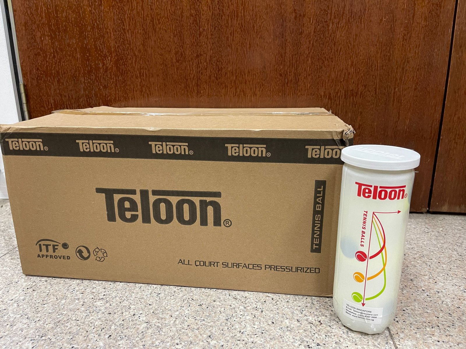 Teloon Tennis Ball Stage 1 Green Dot Kids Junior / STA U10 Official Ball / ITF Approved / 3 Balls/Tube (24 Tubes)