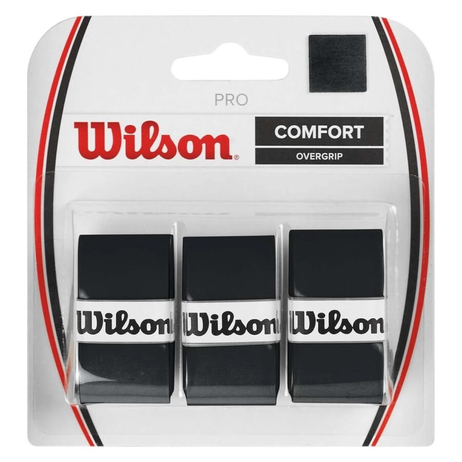 Wilson Pro Overgrip Tennis Squash Badminton (3 Overgrips Per Pack)